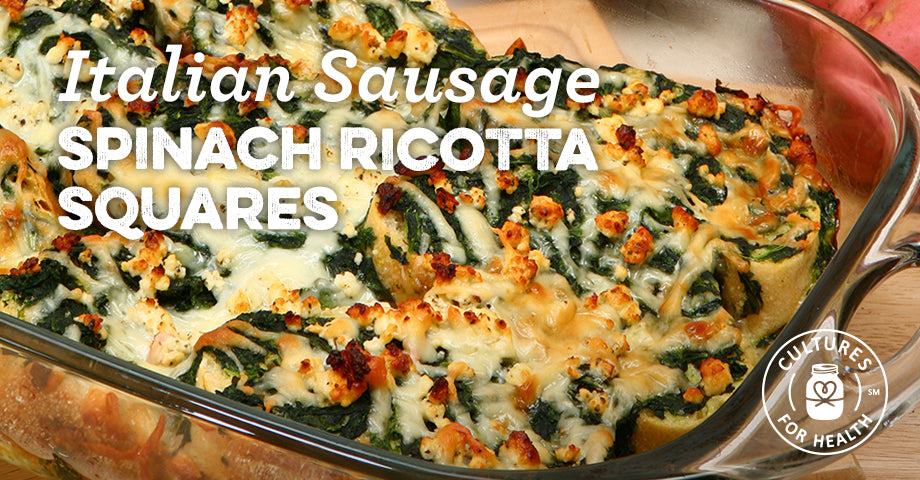 Recipe: Italian Sausage, Spinach, and Ricotta Squares