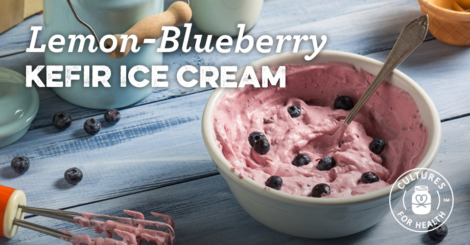 Recipe: Lemon-Blueberry Kefir Ice Cream