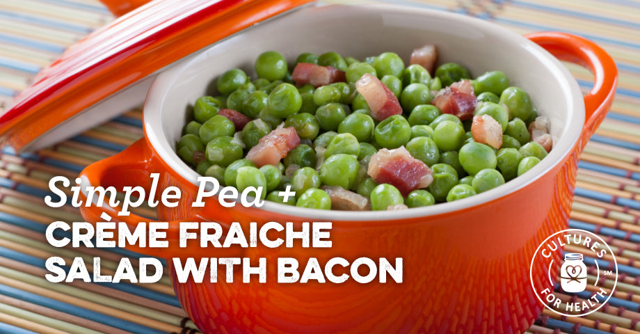 Recipe: Simple Pea and Crème Fraîche Salad with Bacon