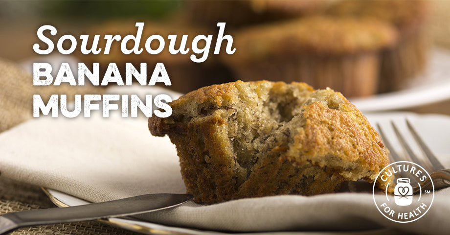 Recipe: Sourdough Banana Muffins