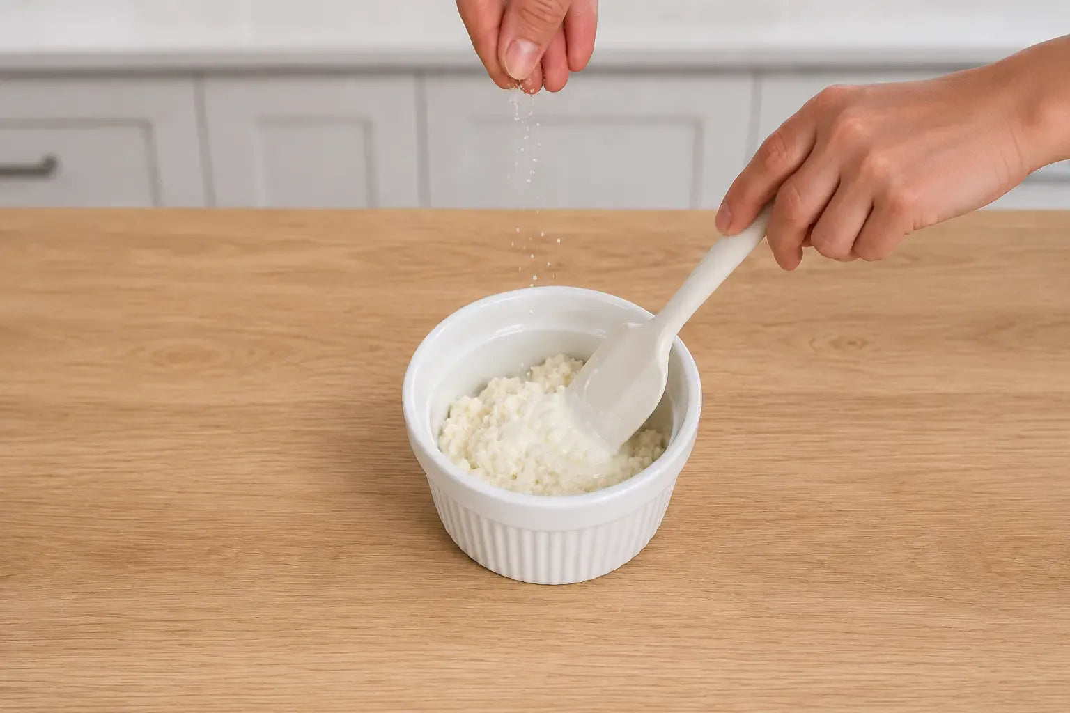 Salt added to finished Ricotta