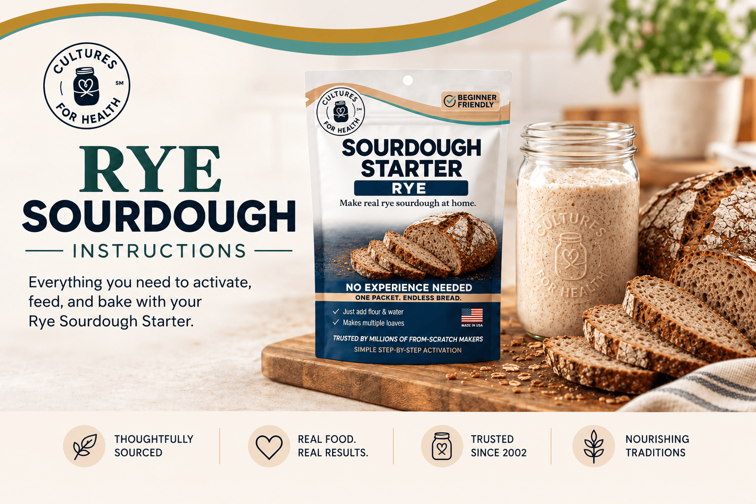 Cultures for Health Rye Sourdough Starter instructions