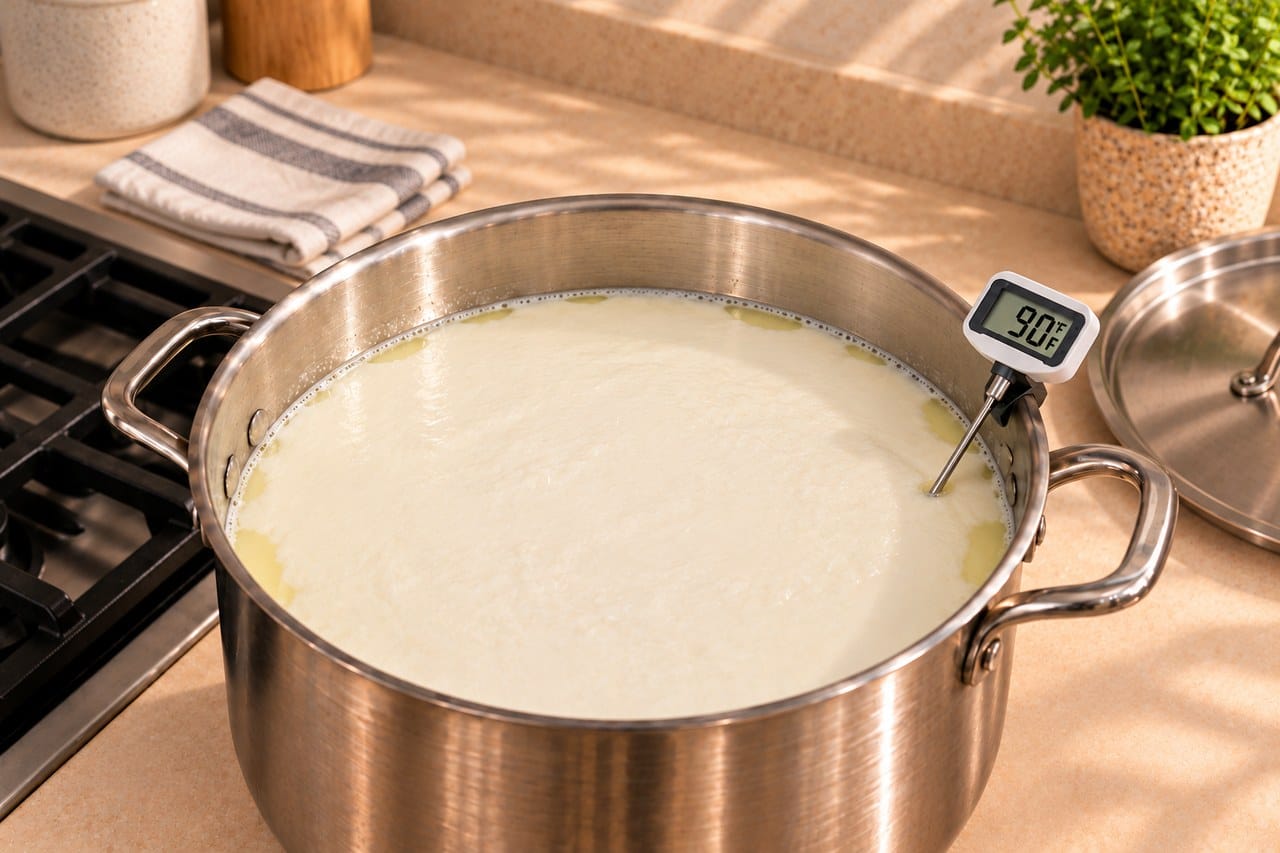 Parmesan cheesemaking step 5