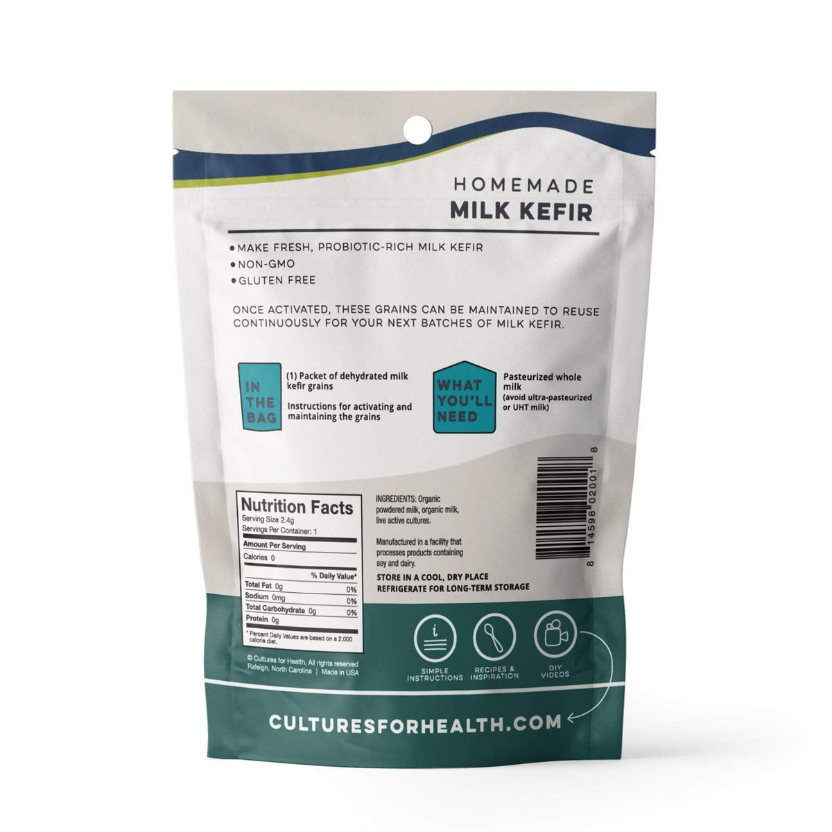 Nutrition Facts of Milk Kefir Grains