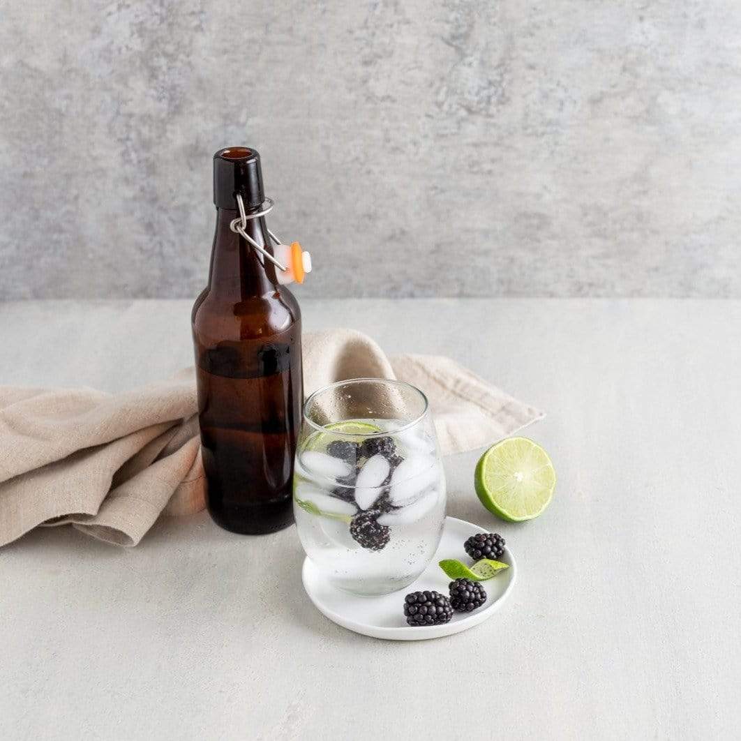 Kefir Water Kefir Drink in a Glass and Bottle