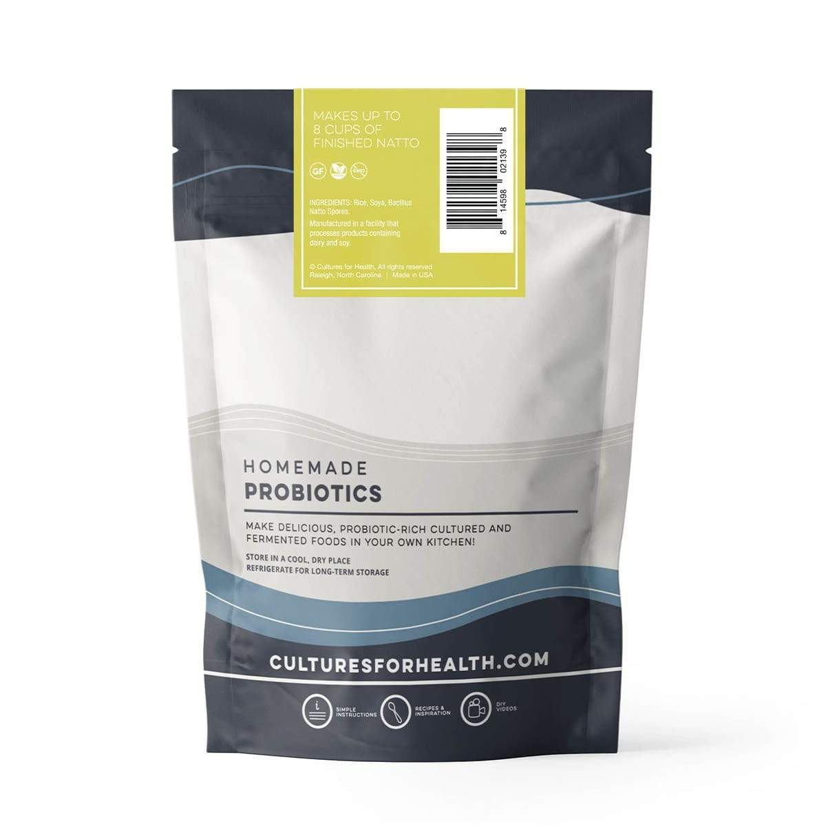 Nutrition Facts of Tempeh & Soy Natto Spores