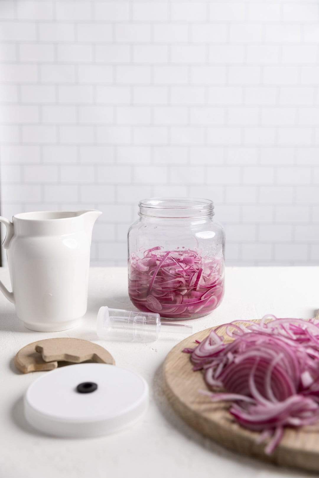 Sliced Onions in a Jar