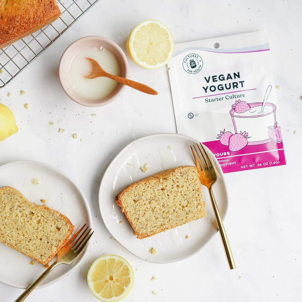 Vegan Yogurt with bread