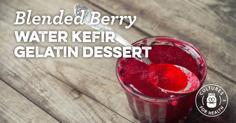 Recipe: Blended Berry Water Kefir Gelatin Dessert