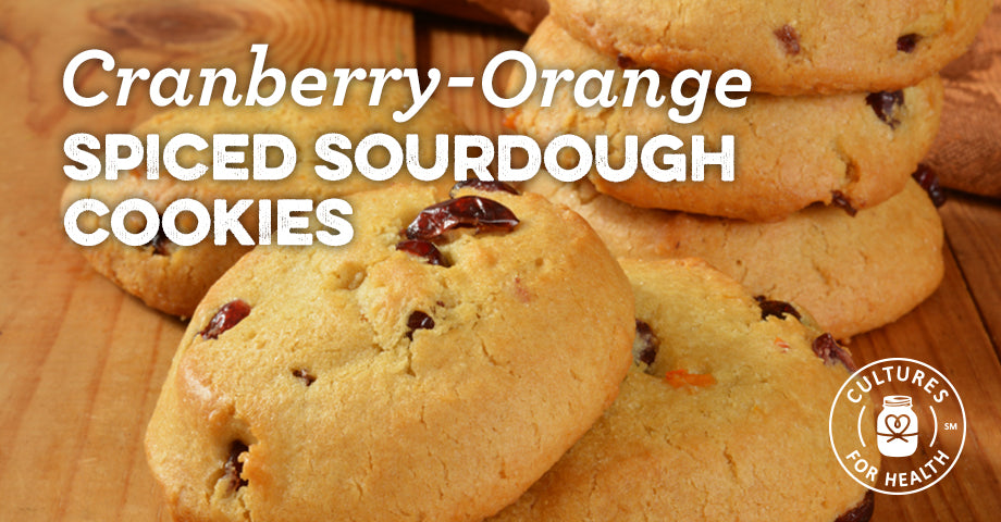 Cranberry-Orange Spiced Sourdough Cookies Recipe - Cultures For Health