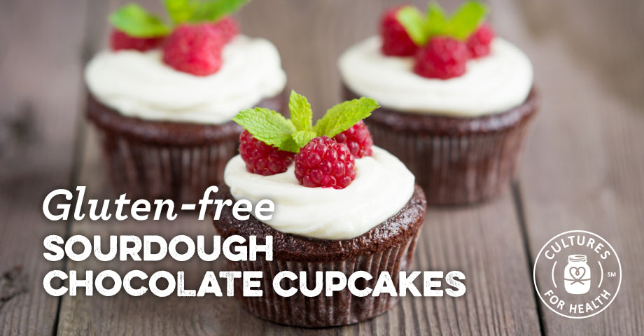 Recipe: Gluten-free Sourdough Chocolate Cupcakes
