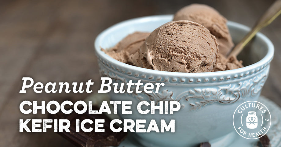 Recipe: Peanut Butter-Chocolate Chip Kefir Ice Cream