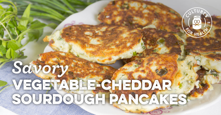 Recipe: Savory Vegetable-Cheddar Sourdough Pancakes