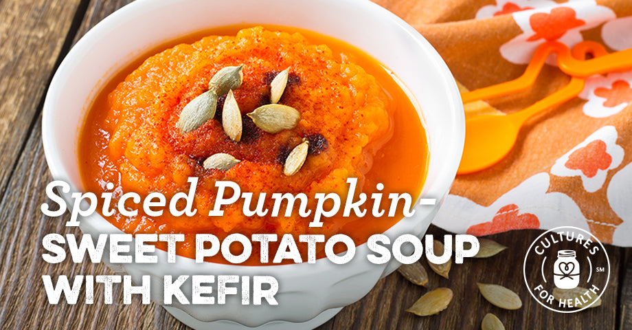 Recipe: Spiced Pumpkin-Sweet Potato Soup with Kefir