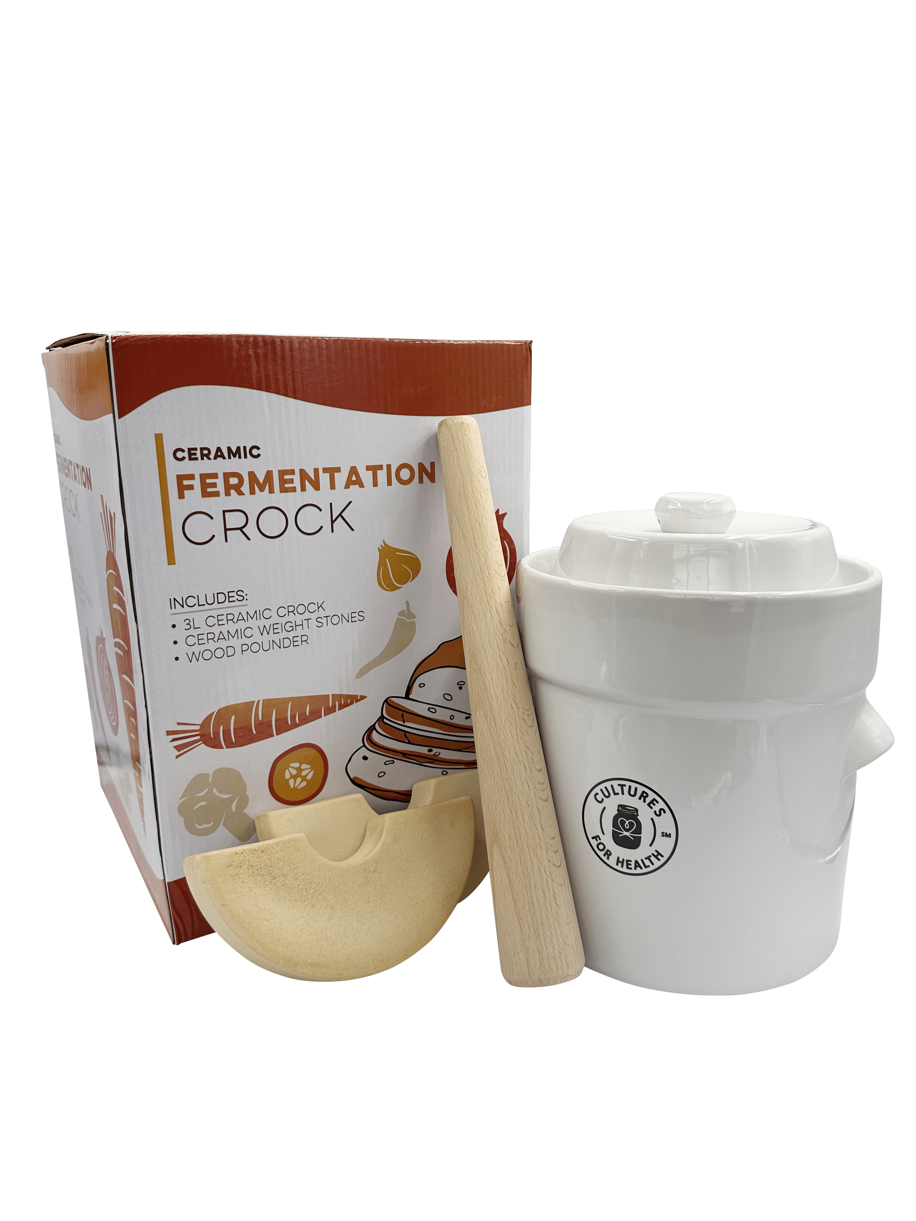 3L Ceramic Fermentation Crock - Cultures For Health