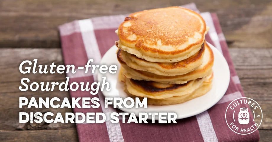 Gluten-free sourdough pancakes made from discarded starter
