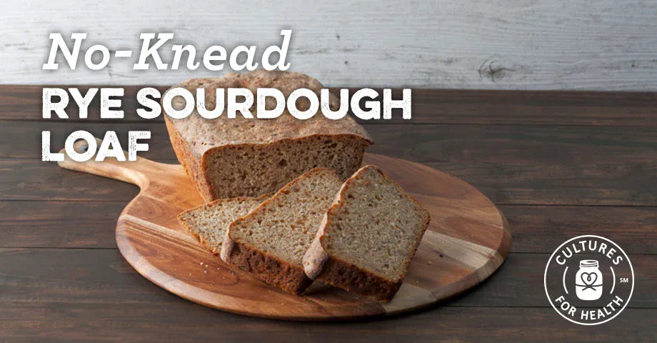 No-knead rye sourdough loaf