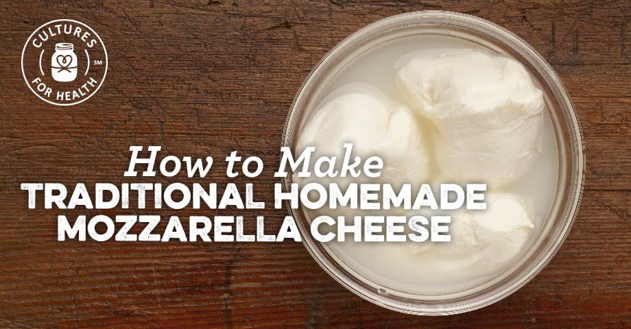Traditional Mozzarella Cheese featured image from Cultures for Health.