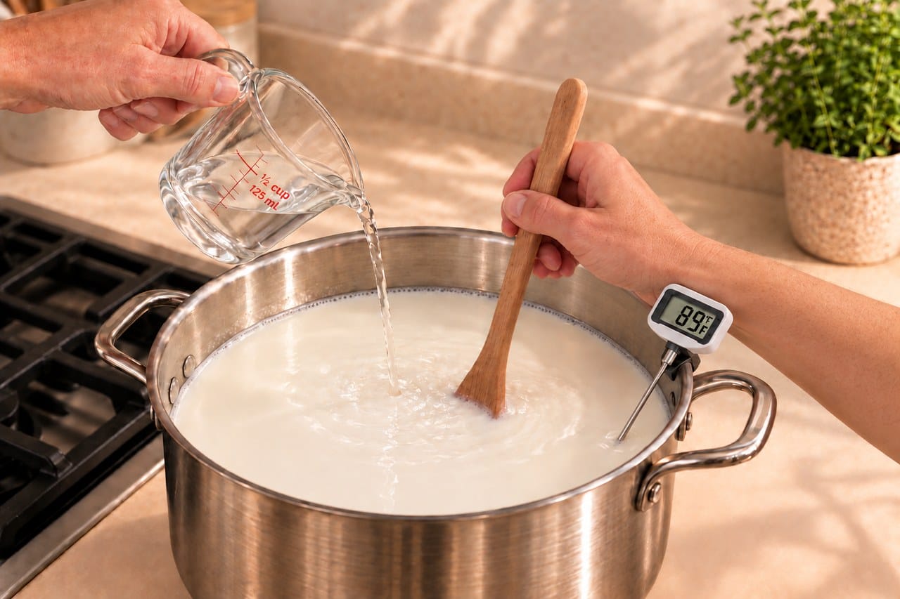 Parmesan cheesemaking step 4