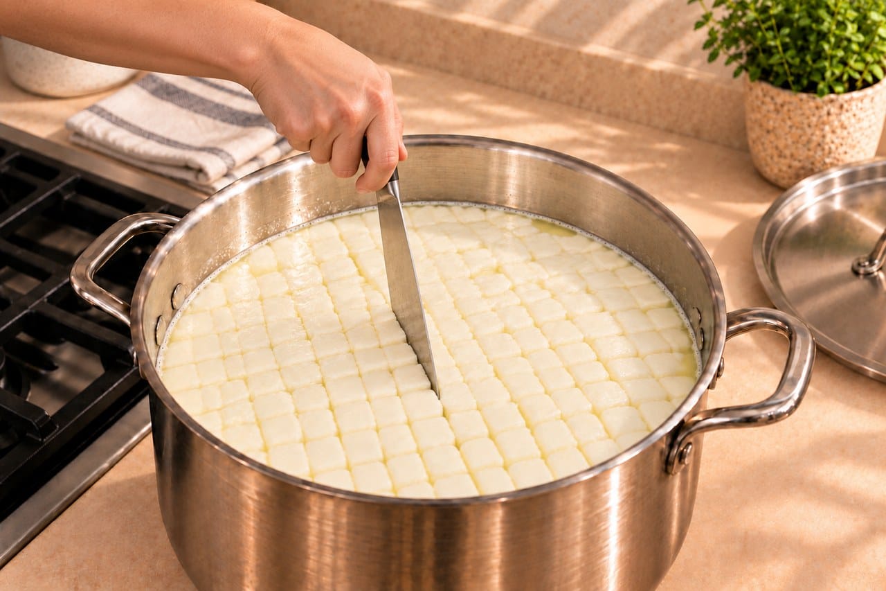 Parmesan cheesemaking step 6