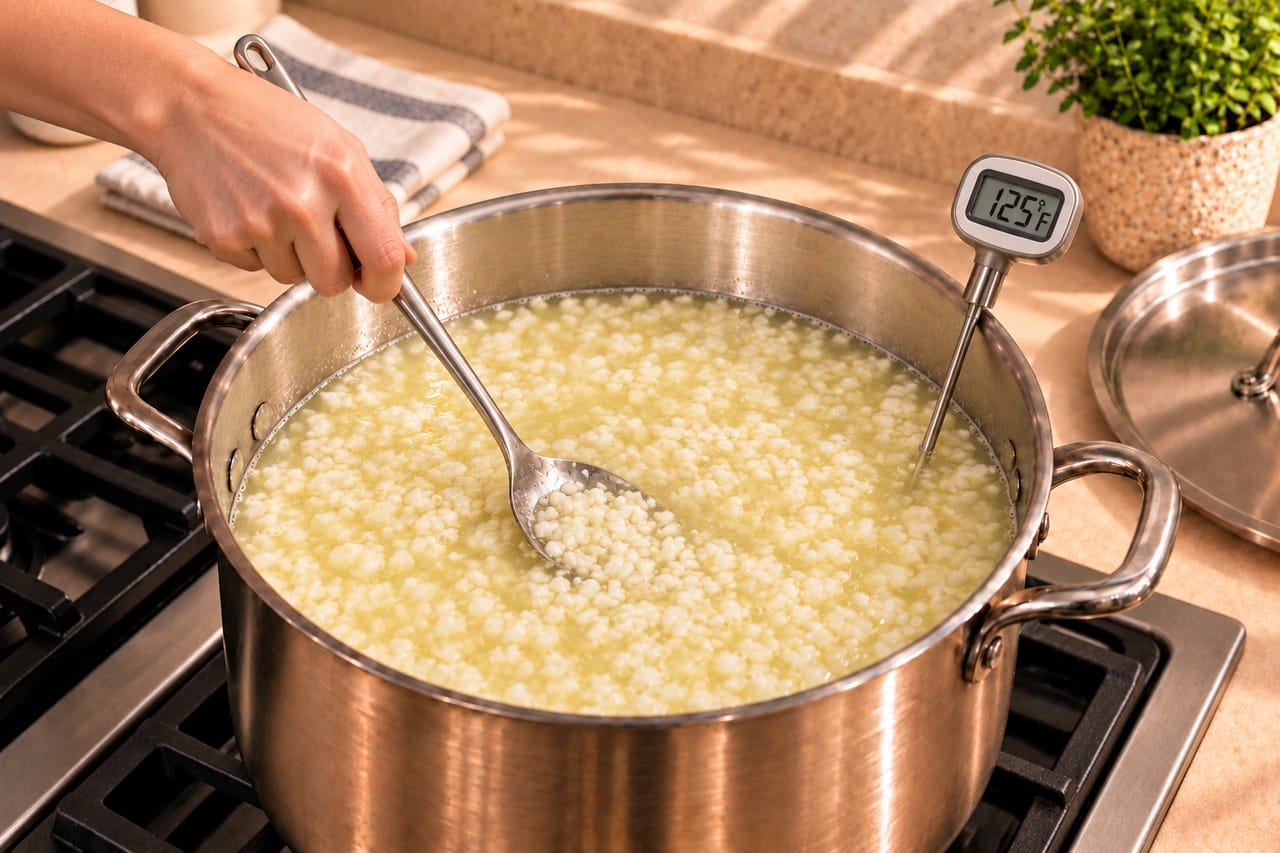 Parmesan cheesemaking step 8