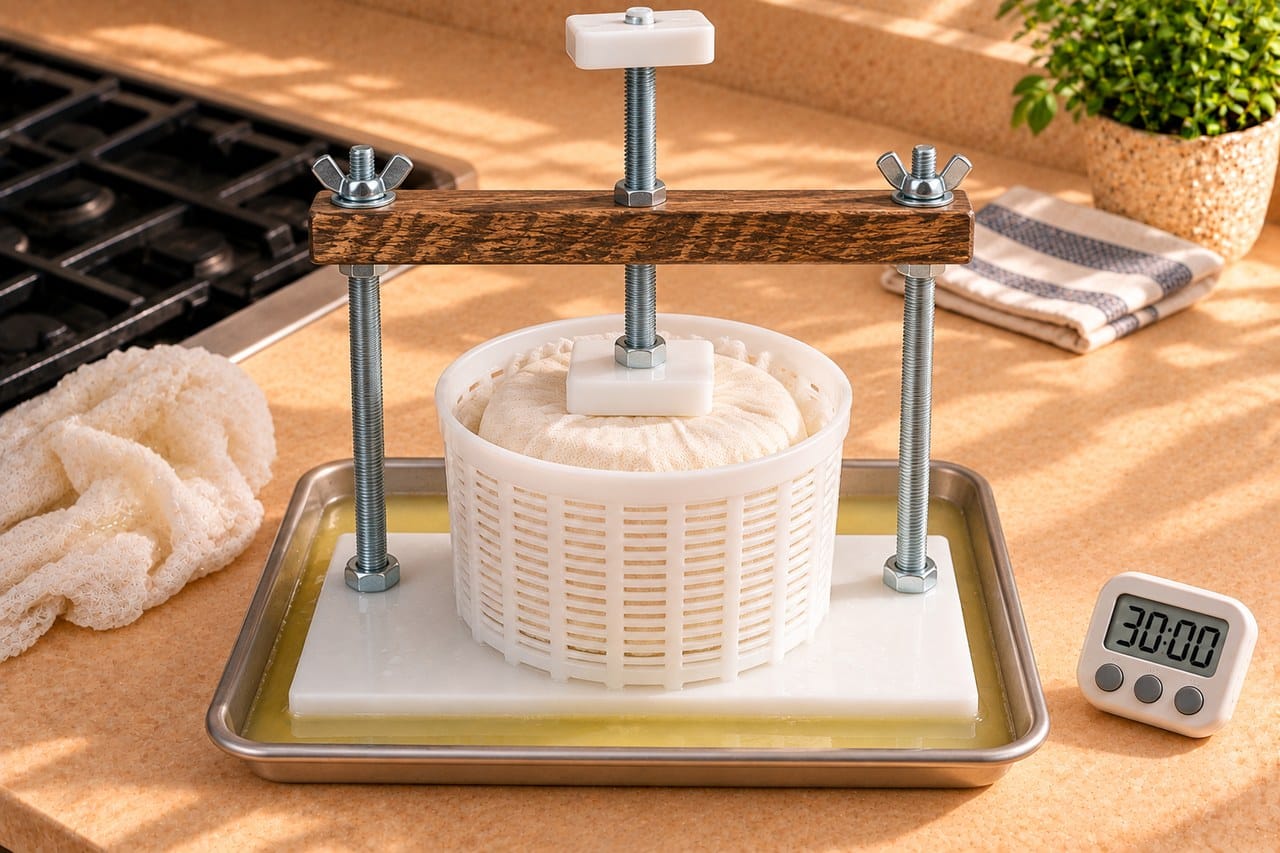 Parmesan cheesemaking step 10