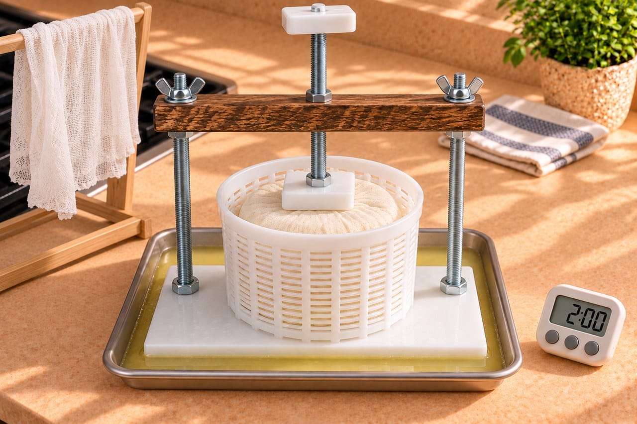 Parmesan cheesemaking step 11