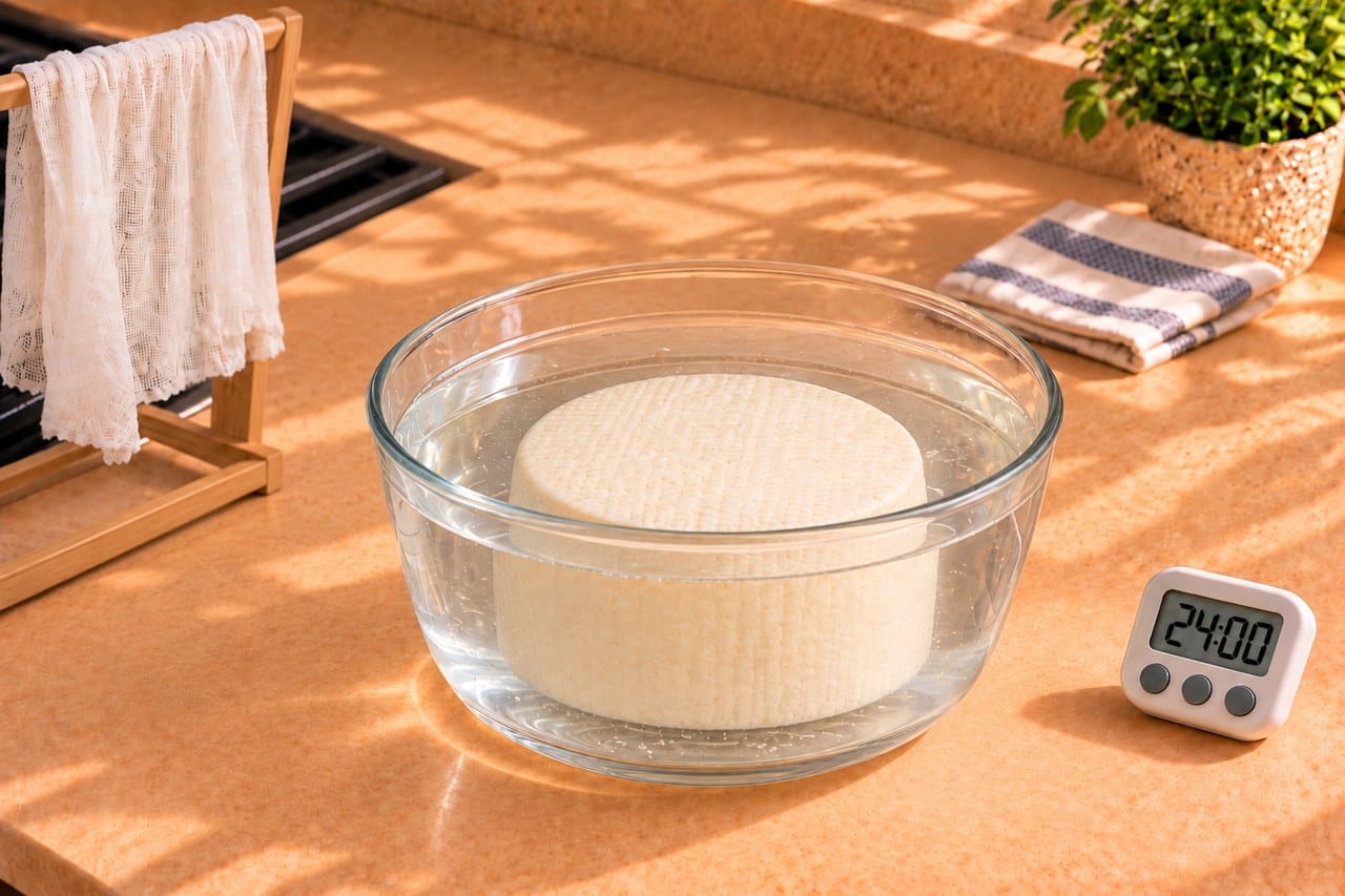 Parmesan cheesemaking step 13