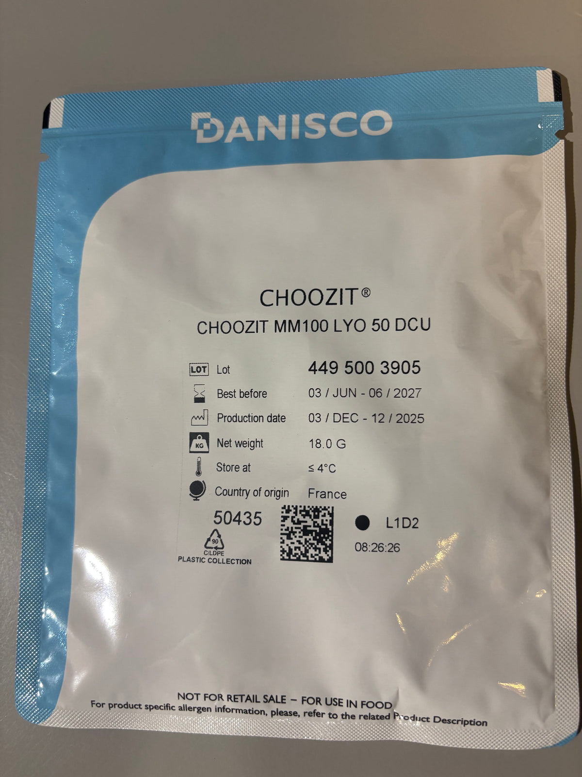 Cheese Danisco Direct Set Starter Culture For Cheese MM100
