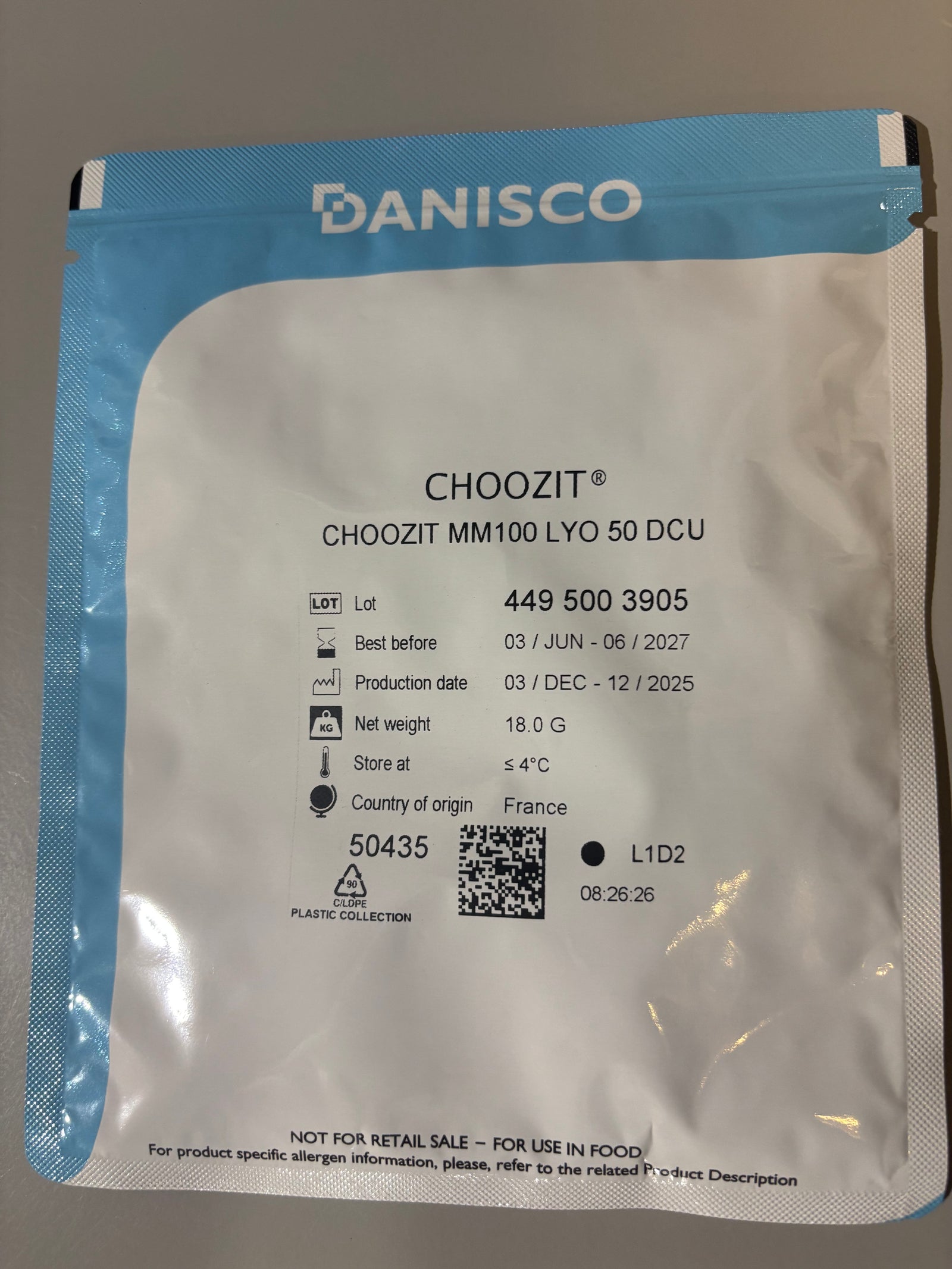 Cheese Danisco Direct Set Starter Culture For Cheese MM100