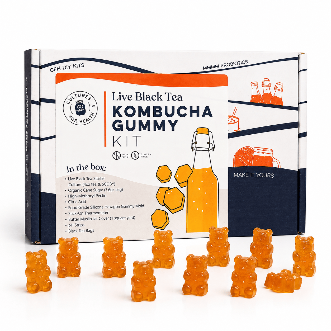 Kombucha Live Black Tea Kombucha Gummy Kit | Make Real Homemade Gummies From Scratch