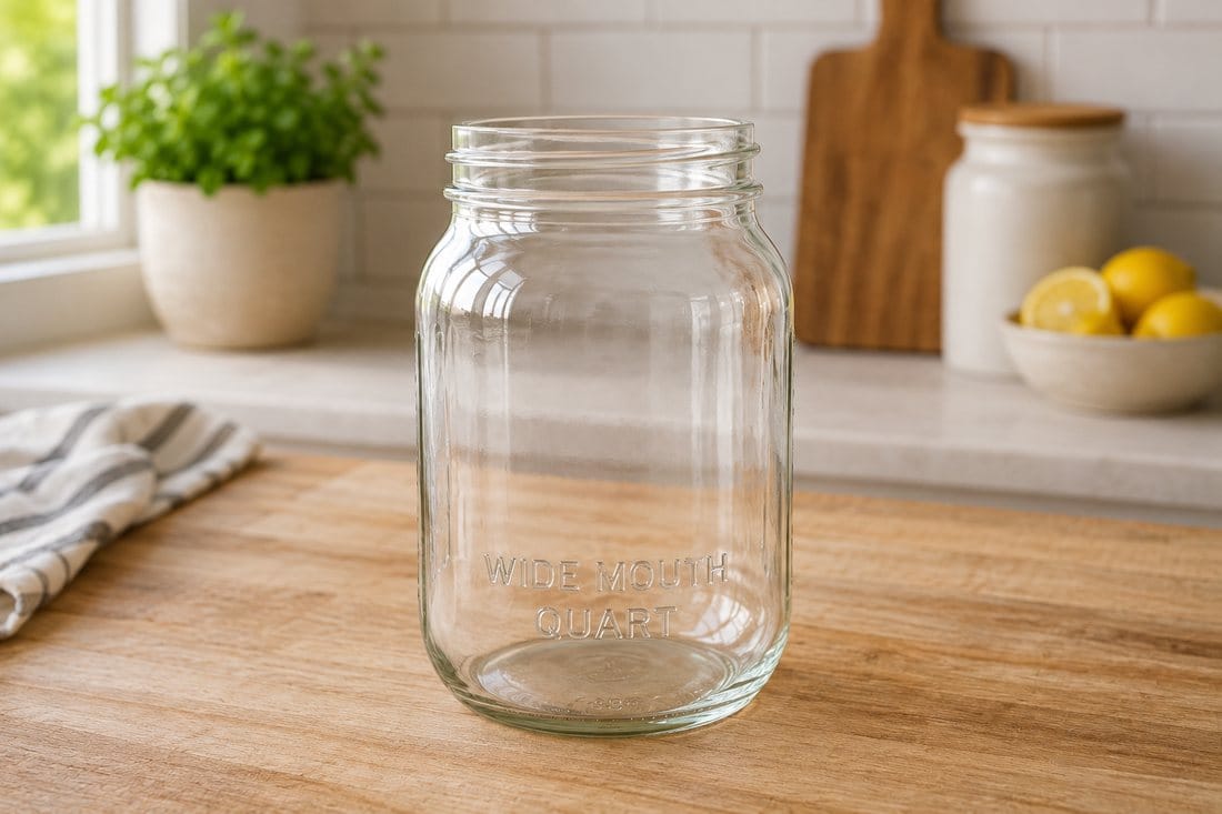 Wide-mouth quart jar for brewing kombucha